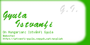 gyula istvanfi business card