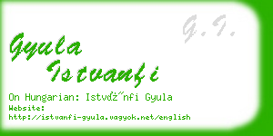 gyula istvanfi business card